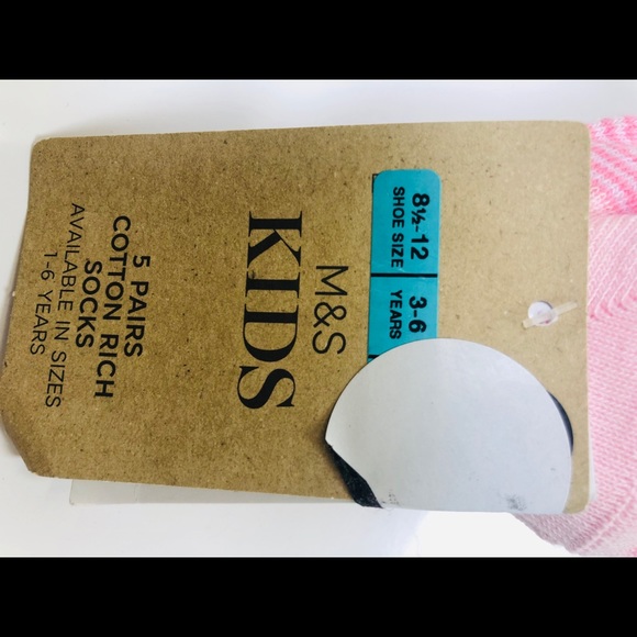 Free w/ Bundle $20+; M&S 5-pc girl socks 1-2yr - Picture 4 of 4